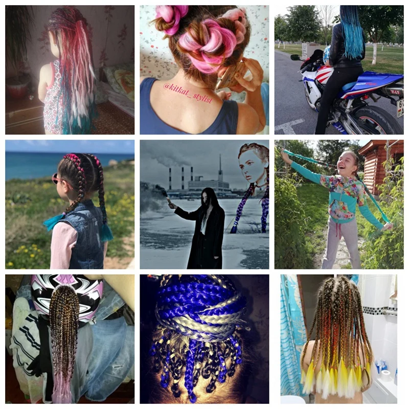 MERISIHAIR Омбре плетение волос 24 дюйма 100 г/шт. синтетические жгуты для вплетания прическа наращивание волос розовый красный синий белый