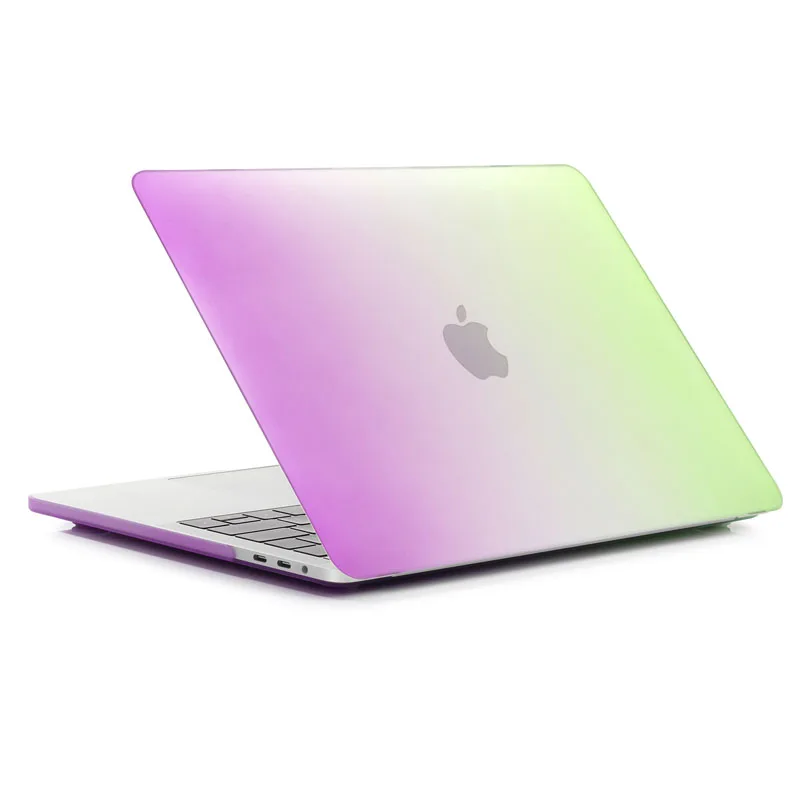 Для MacBook Air Pro Retina 11 12 13 15 дюймов модный матовый жесткий защитный чехол с радугой +