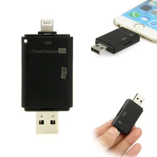 USB флеш накопитель SD TF кардридер адаптер для iPhone 11X8 7 6s 6 Plus 5 iPad Air Mini|tf card reader adapter|card