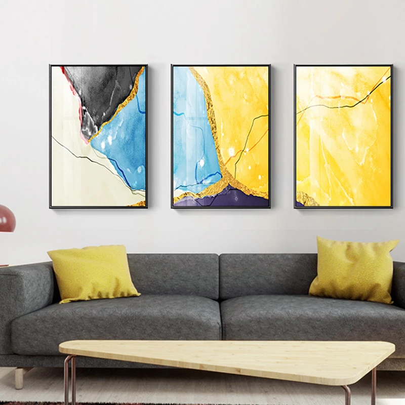 Nordic Стиль песчаный пляж холст Cuadros; пейзаж постер, абстрактный Рисунок Wall Art Для Гостиная Спальня стильный Декор для дома