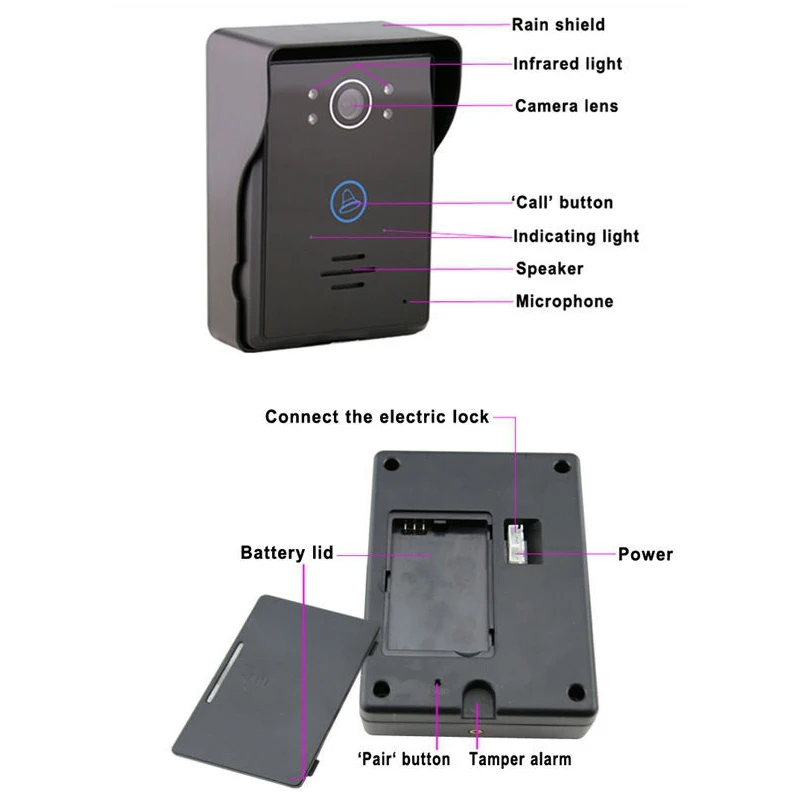 Hot Sale 7&quot TFT Monitor LCD Color Wireless Video Door Phone Doorbell Home Security Intercom With Night Vision Function | Безопасность