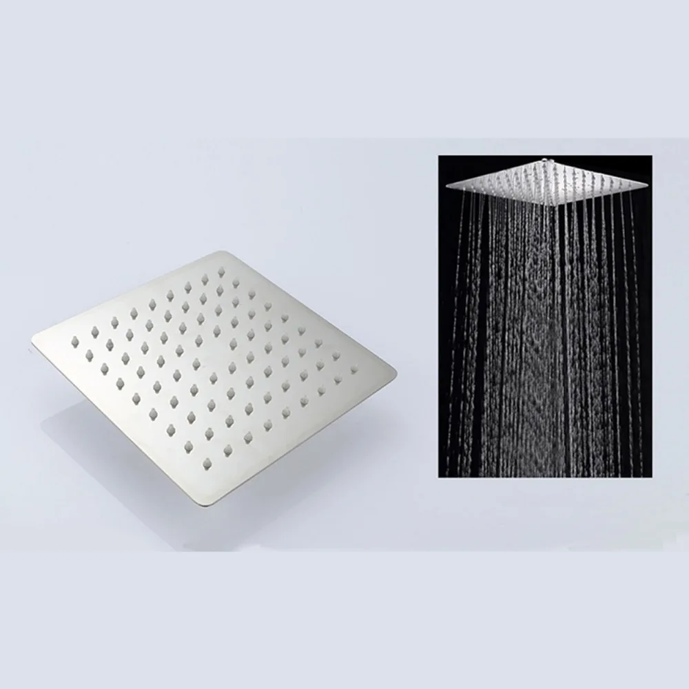 6 ''ультратонкая водосберегающая квадратная 304 насадка для душа из нержавеющей