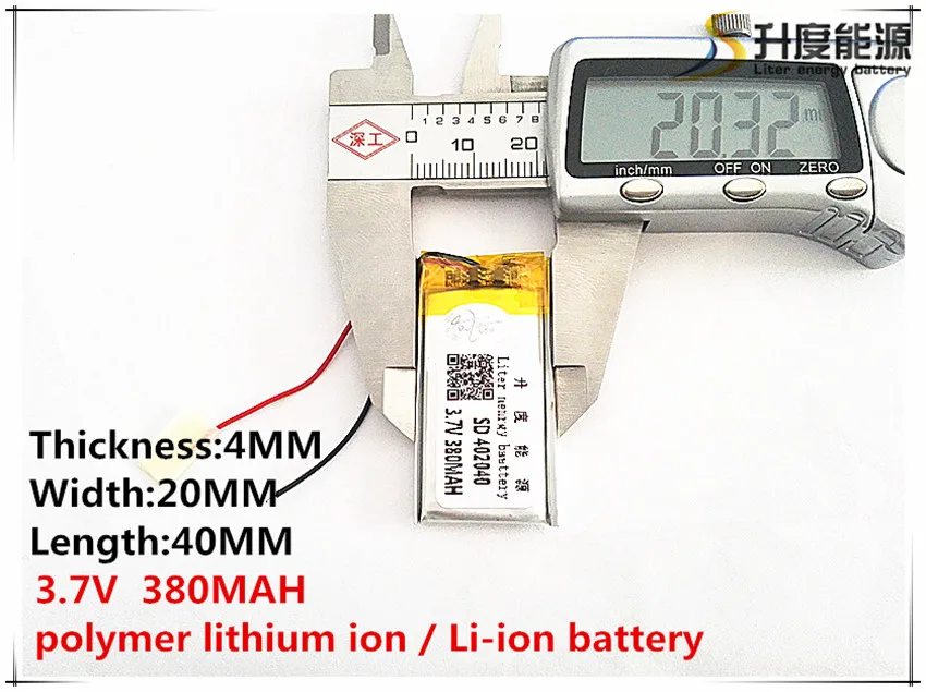 

10pcs [SD] 3.7V,380mAH,[402040] Polymer lithium ion / Li-ion battery for TOY,POWER BANK,GPS,mp3,mp4,cell phone,speaker