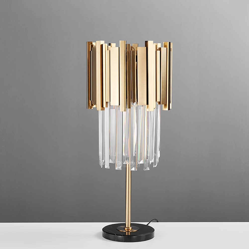 Высококачественная Хрустальная настольная лампа современные светильники для