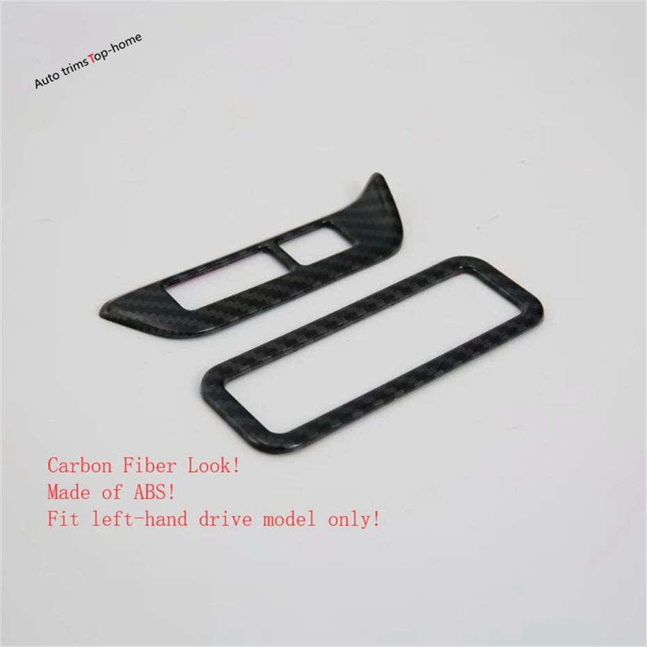 

Yimaautotrims Head Lights Switches Buttons Cover Trim Carbon Fiber Look ABS Interior Fit For Lexus UX 200 250H 2019 2020 2021