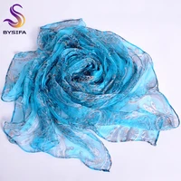 light blue silk scarves printed 2016 new design fashion accessories 100 pure silk long scarves 170110cm long paisley scarves
