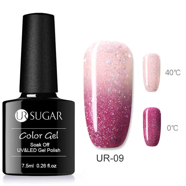 2 Colors 09 Ur Sugar, 7,5 мл, термальный Гель-лак для ногтей, 3 цвета, меняющий температуру, замочить, УФ-Гель-лак для нейл-арта, лак для маникюра, светодиодный - Цвет: 2 Colors 09