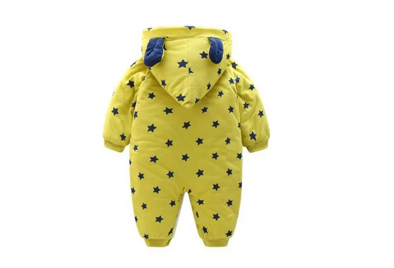 

CROAL CHERIE 60-100cm Fashion Star Printing Baby Girl Winter Clothes Hooded Warm Newborn Romper Baby Costume Christmas Costume