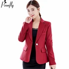 peonfly модных женщин деловой костюм красного официальных длинные рукава профессиональных куртку - пускай куртки, костюмы, 2018 осень - зима пиджак жакет блейзер женский куртка женская куртки костюмы женские пиджаки
