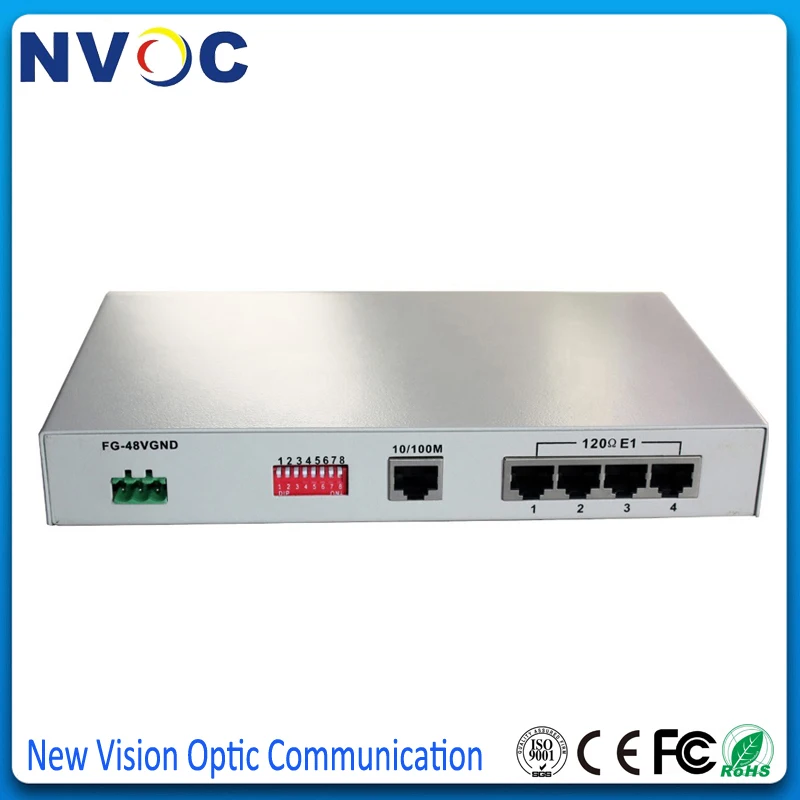 2 шт./лот преобразователь интерфейса Ethernet 4E1 10/100 адаптивный VLAN Desktop AC220V или 48V