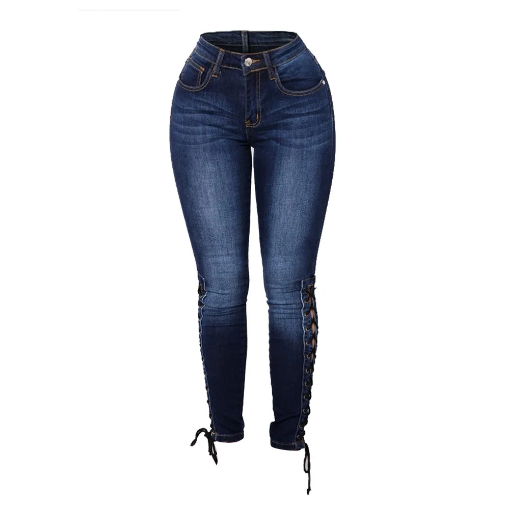 

Women Summer Pants 2019 new Stretch Jeans Female High Waist Stretch Slim Sexy Pencil Pants Y521