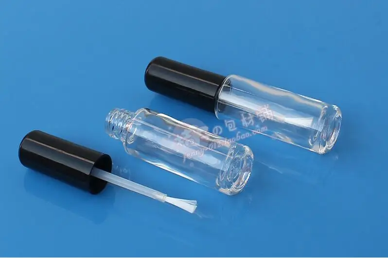 8 мл прозрачный стеклянный жидкие румяна стеклянные бутылочки для лака Бутылка упаковка Whit маленькая расческа пустая Косметика 50 шт
