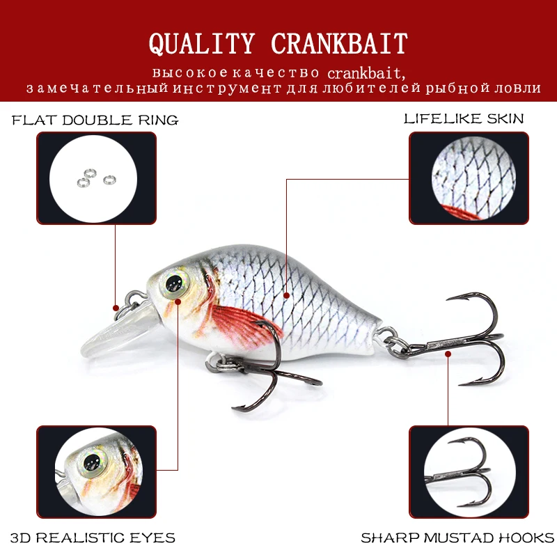 Рыболовная Приманка Crankbait 4 5 см 8 6 г жесткая приманка воблер Минноу для рыбалки iscas