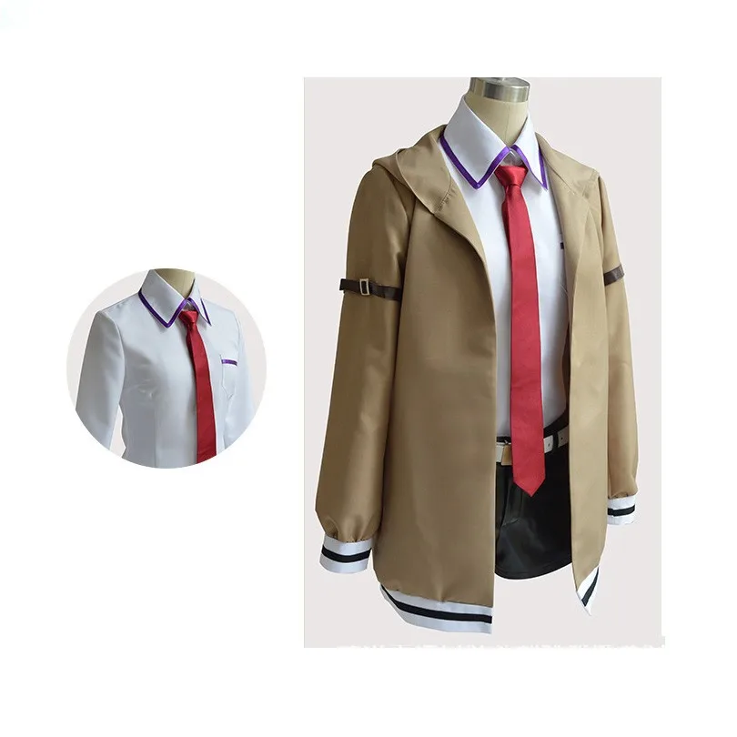 Костюм для косплея Steins Gate из японского аниме куртка макизе курису пальто костюмы
