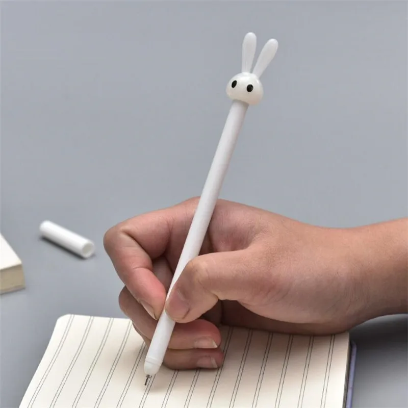 1PCS Cute Plastic Gel Pens Lovely Cartoon Rabbit Pen For Kids Writing Gift Stationery Shool Office Supplies 0.38mm | Канцтовары для