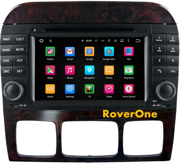 Автомобильный мультимедийный плеер RoverOne на Android 7 1 для Mercedes W220 S280 S320 S430 S500 S55 радио
