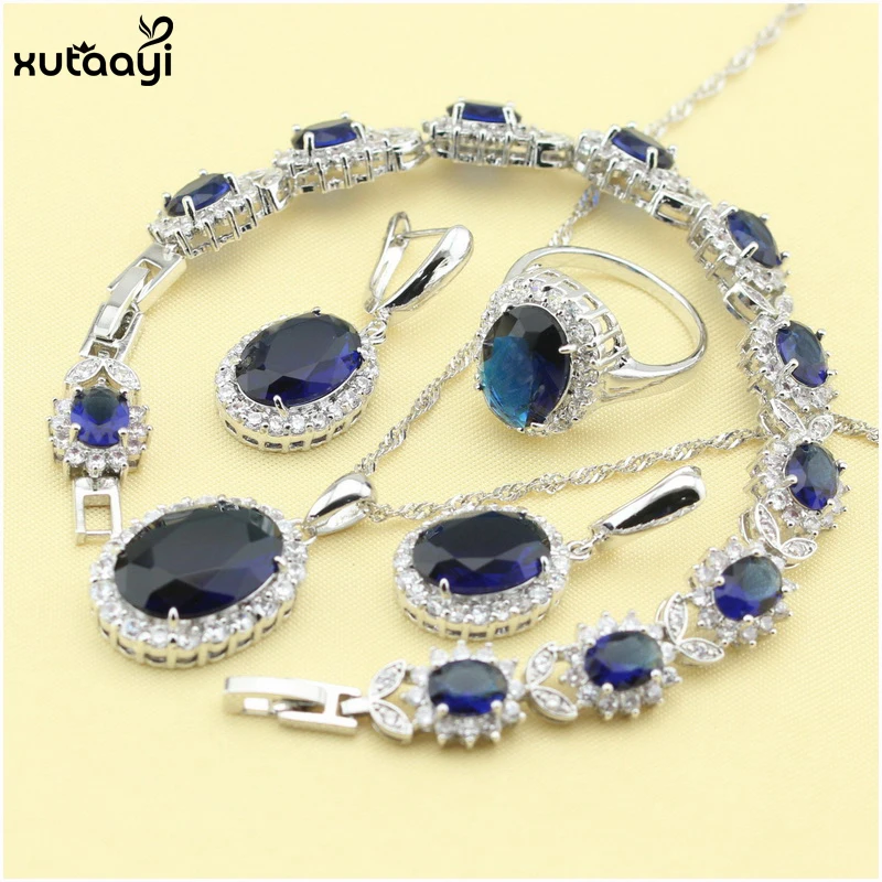 Женский комплект из колье серёг и браслета серебра 925 пробы|jewelry sets for women|fashion jewelry