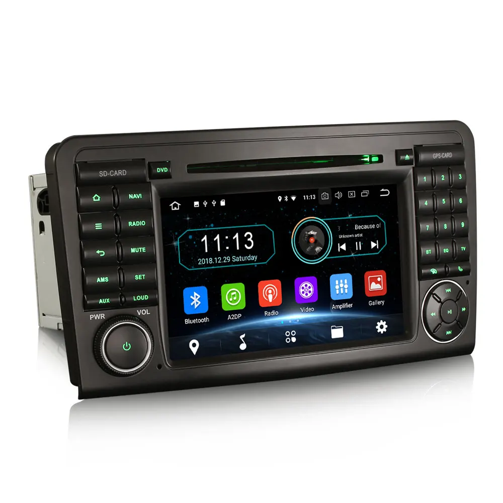 Erisin ES3961L авто 7 'ƈ Din Android 8 1 Автомобильный DVD плеер для Mercedes ML/GL Class W164 X164 gps