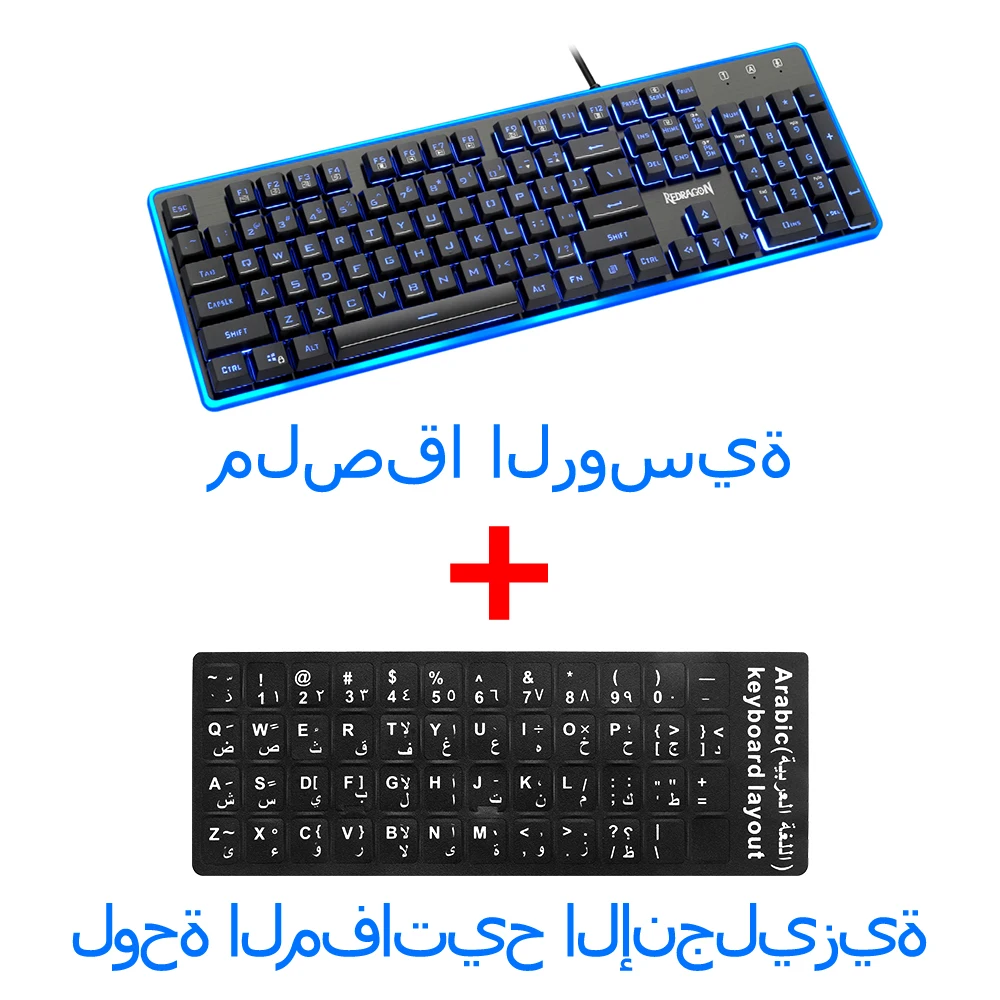 K509 SA Redragon K509 USB игровая Мембранная Клавиатура эргономичный 7 цветов светодиодный с подсветкой клавиши полный ключ анти-ореолы 104 проводной ПК компьютер геймер - Цвет: K509 SA