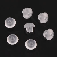 20pieces transparent mushroom shape rubber earring backs earring plugs stud back plugs diy charms connectors jewelry findings