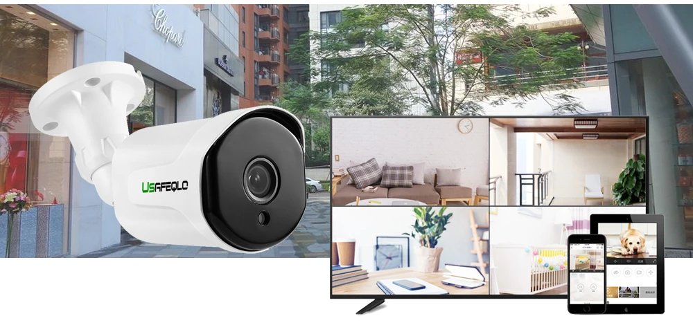 USAFEQLO H.265 HD 8MP 3840*2160/5MP уличная IP камера 4K мини цилиндрическая сетевая камера видеонаблюдения Onvif IR 30m IP Cam 48V PoE