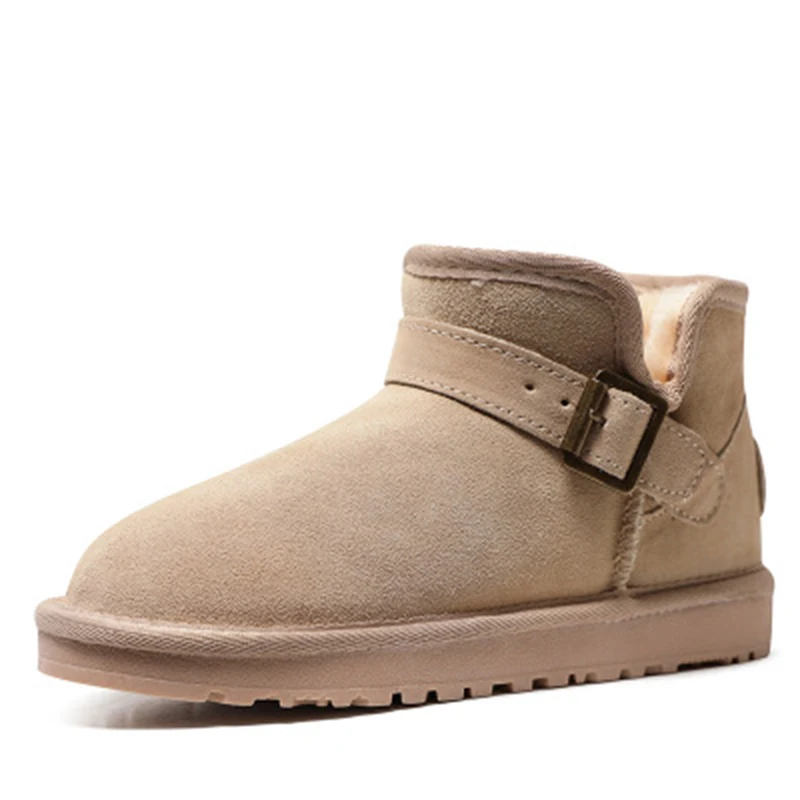 Zapatos mujer/Женская обувь с круглым носком, зимние сапоги, новые зимние сапоги на молнии, женская обувь, женская теплая Классическая обувь
