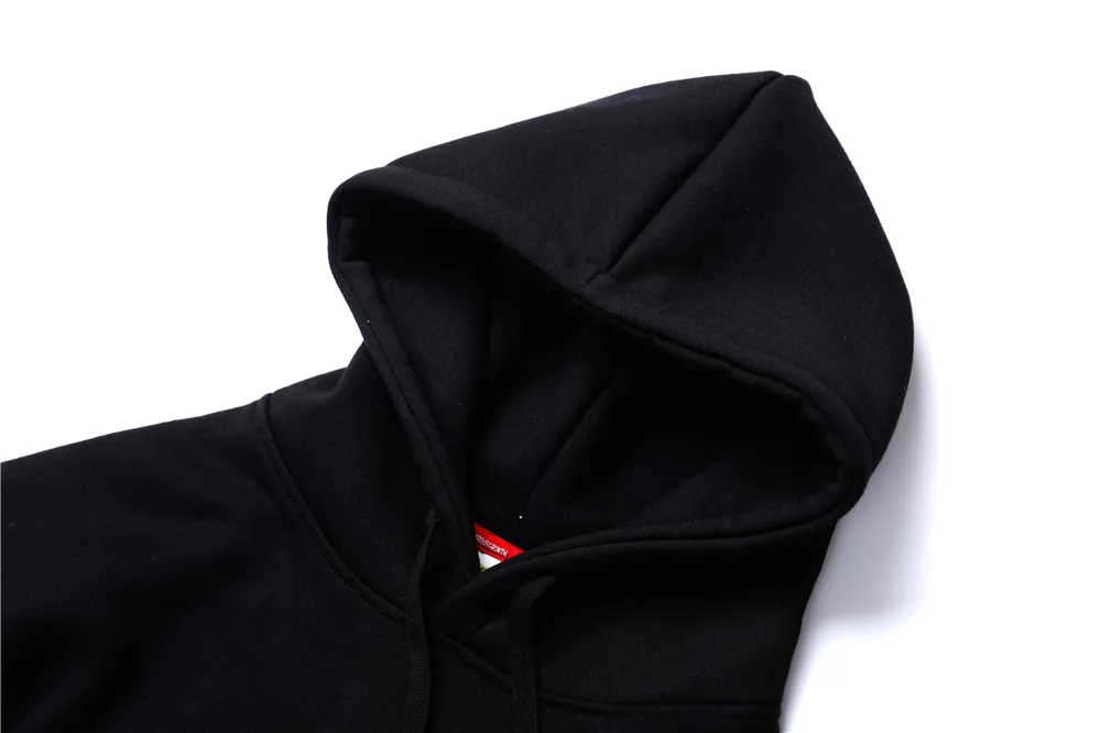 OSCN7 High Street плюс бархатные теплые толстовки мужские зимняя Японская уличная одежда Harajuku негабаритных толстовка с капюшоном мужские s W2097