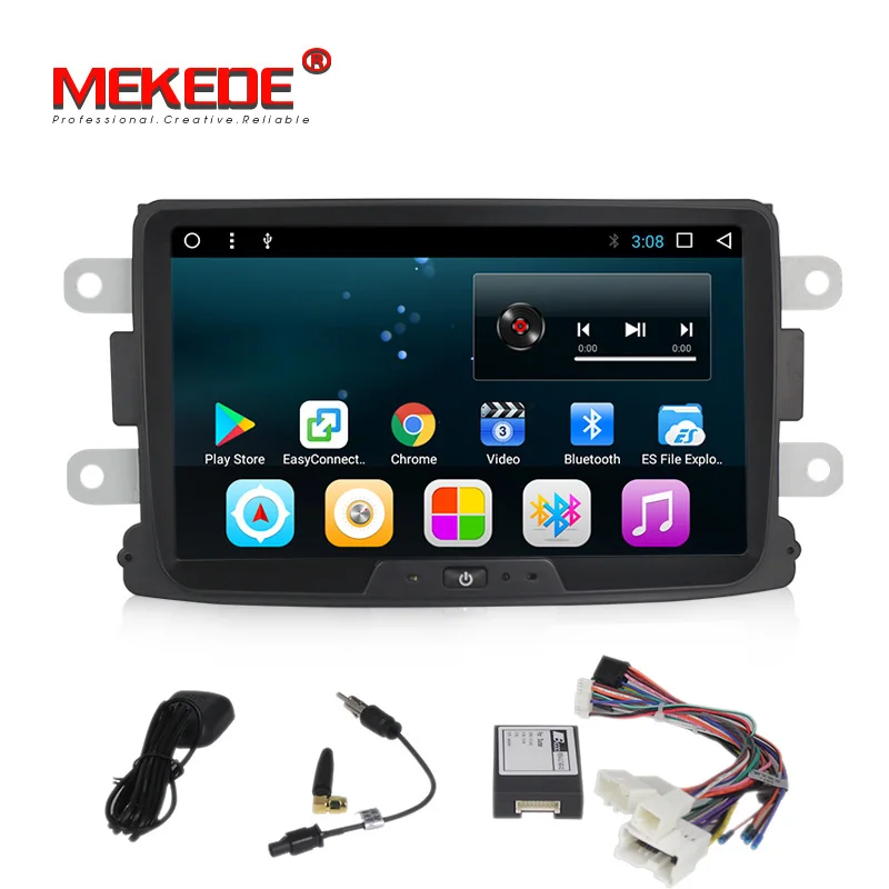 Android7.1 HD Автомобильный медиаплеер для Duster DACIA sandero Logan Dokker с 8 ''сенсорным экраном