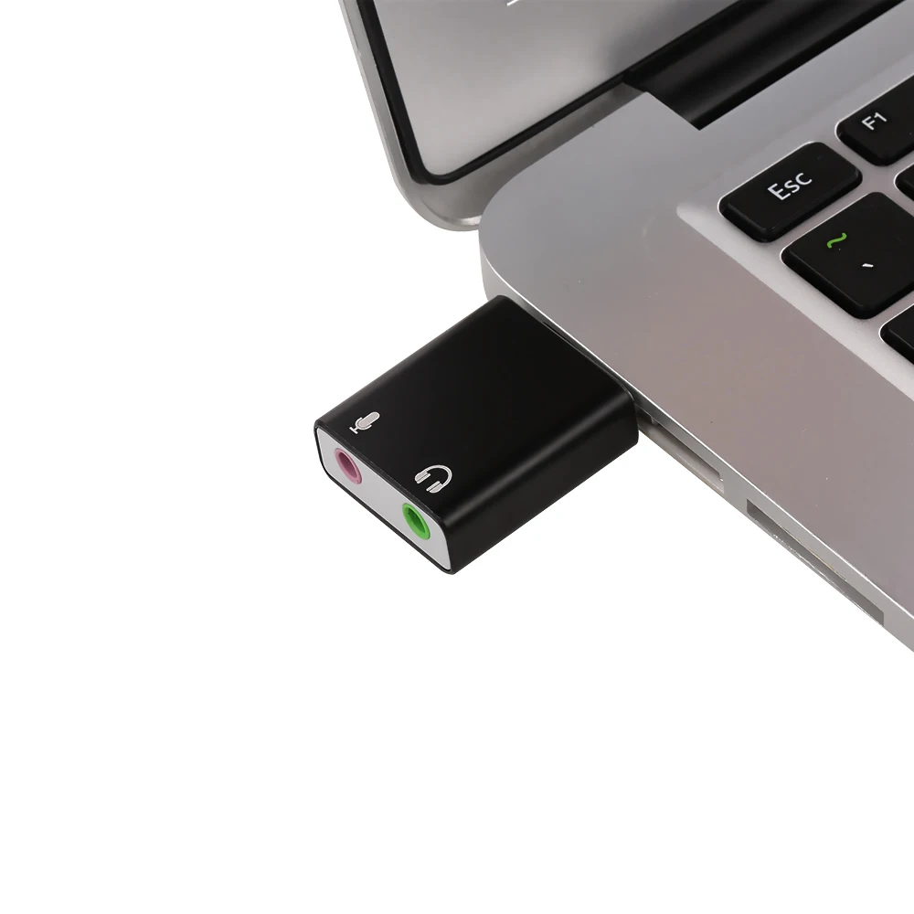 Внешний USB-адаптер из алюминиевого сплава для стереозвука USB-звуковая карта
