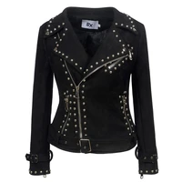 sx2019 winter and autumn fashion motorcycle jacket black deerskin velvet jacket