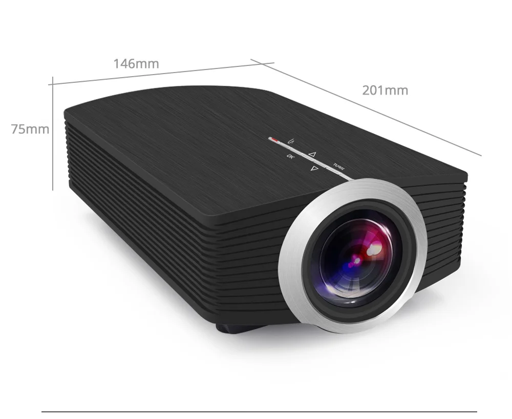 AAO YG500 обновление YG510 мини-проектор 1080 P 1800 люмен портативный ЖК-светодиодный проектор домашний кинотеатр USB HDMI 3D Beamer бас-динамик
