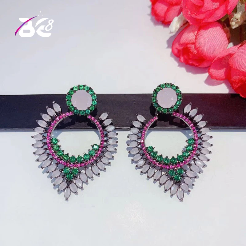 

Be 8 New Style Fashion Stud Earrings with Good Quality Crystal Earring for Women New Statement Jewelry Boucle D'oreille E819