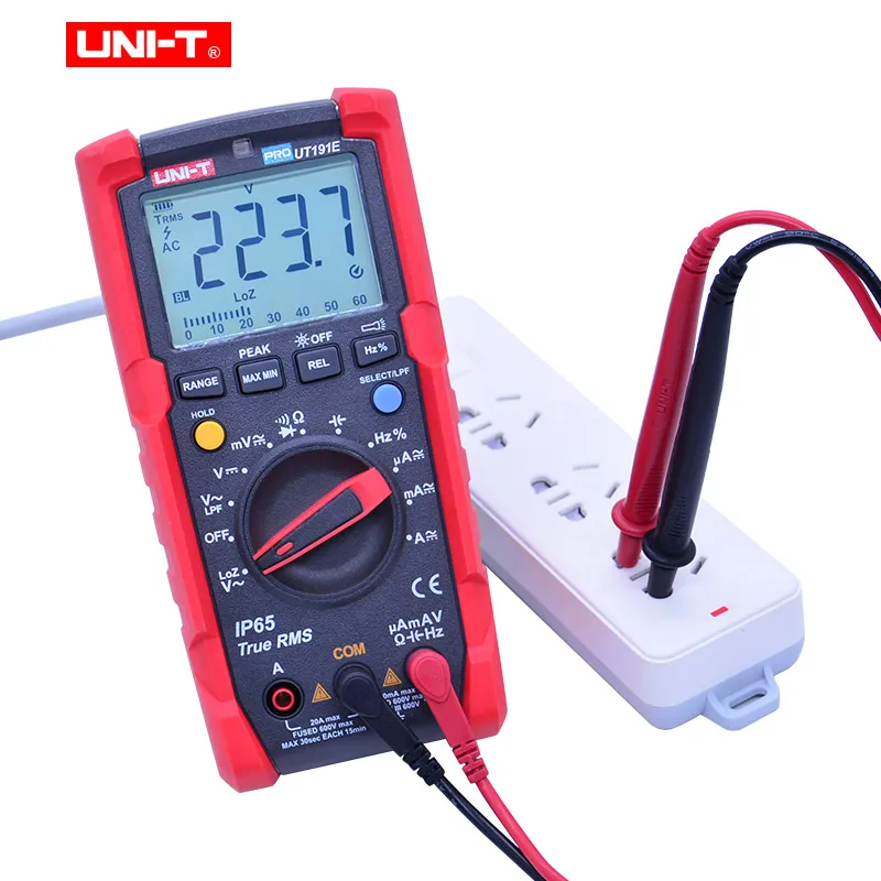 UT191E цифровой мультиметр истинный RMS IP65 Водонепроницаемый 6000 граф DMM 20A 600V Вольт ACV