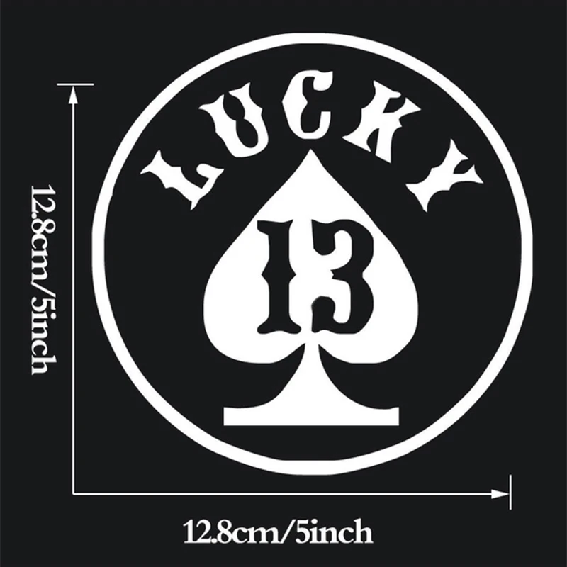 Автомобильный Стайлинг lucky number 13 автомобильные наклейки vegas gamble забавные на окна