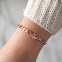 2021 fashionable gold color bird girl bracelet animal woman anklet heat link chain metal bracelet simple new style