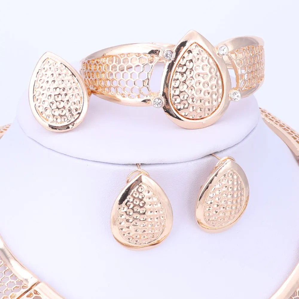 Модный женский костюм золотого цвета ювелирный набор винтажные Африканские