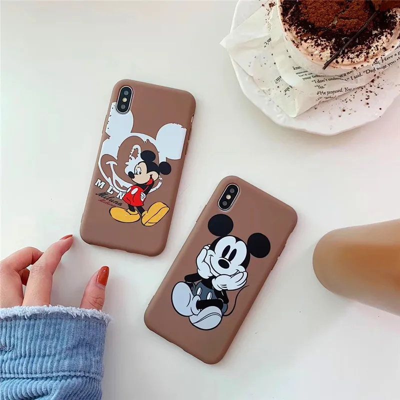 hot Mickey Mouse Anti-falling Cover For iphone 6 6S 7 8 Plus X10 XR XS Max Cartoon lovely Smiley face Minnie phone Cases |