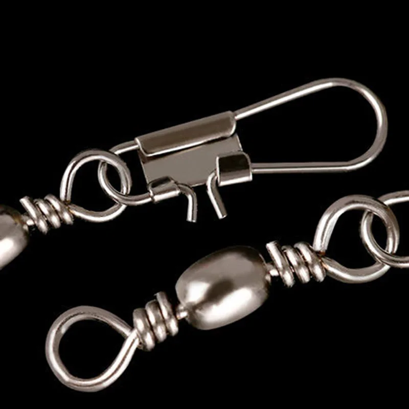 50 шт. Вертлюги лески разъемы прокатный поворотные рыболовные приманки