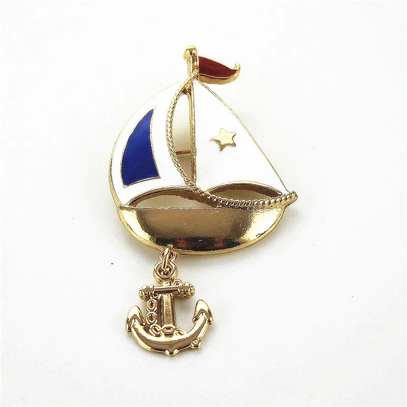 Бесплатная доставка Модные женские ювелирные изделия Новая Эмаль парусный стиль