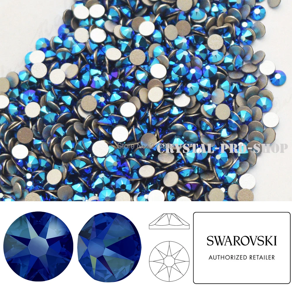 Кобальтовое мерцание (369 шипов) новый эффект кристалла от Swarovski элементы (ss5 ss30)