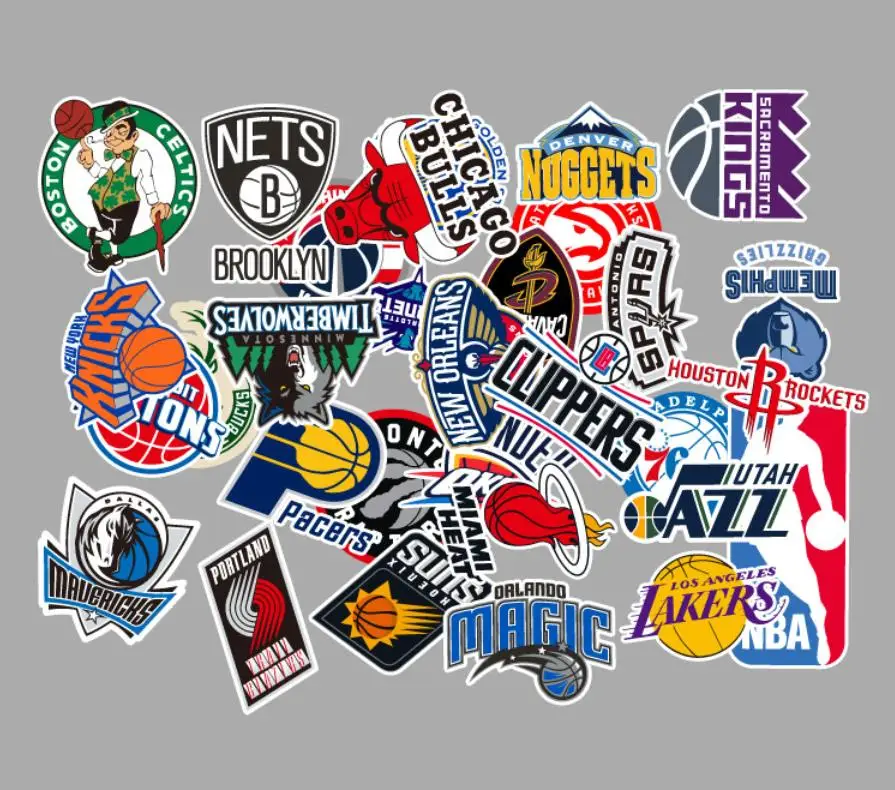 31 шт. бренд граффити Баскетбол клубная команда логотип наклейки гитара скейтборд