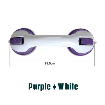 white and Purple Противоскользящая ручка для ванной комнаты поручень для безопасности туалета вспомогательная ручка поддержка Вакуумная присоска поручень настенный присоска рукоятка - Цвет: white and Purple