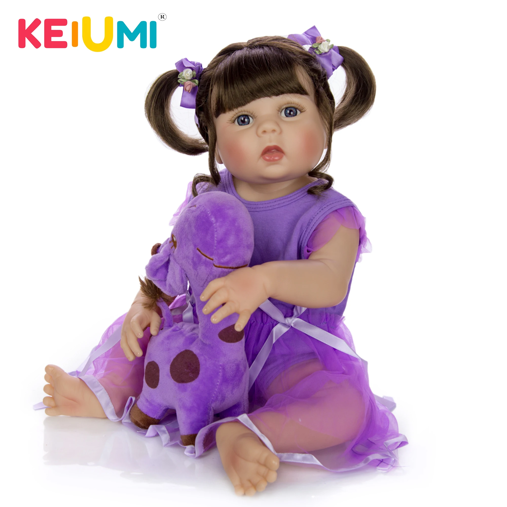 KEIUMI новый дизайн 57 см кукла для новорожденных девочек силиконовая Реалистичная