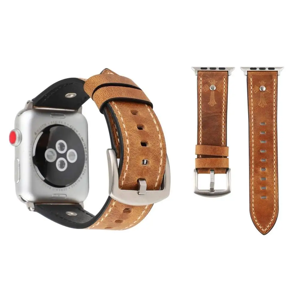 Ремешок из телячьей кожи для Apple watch band 42 мм 38 и apple 4 44 браслет 0 iwatch series 3 2 1|Ремешки