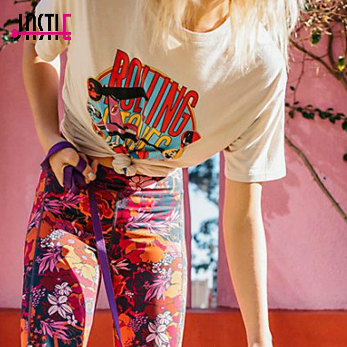 Jastie Stones Around The World Tee& Tops футболка с коротким рукавом и круглым вырезом Летняя женская футболка Топ Повседневная Женская одежда