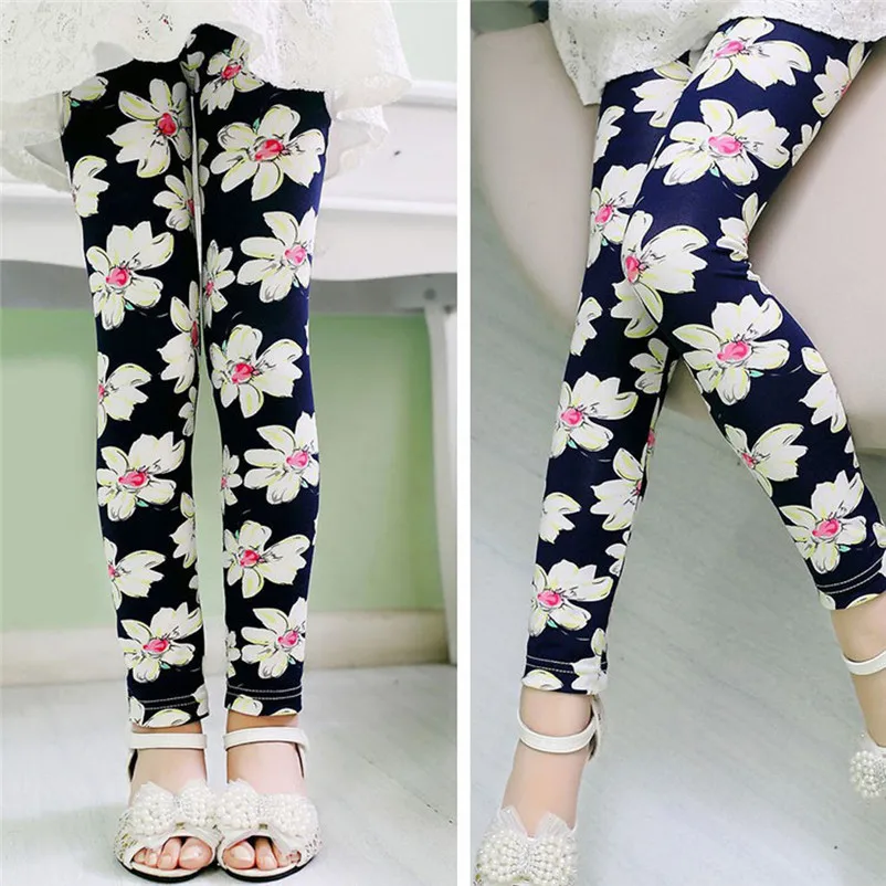 Удобная детская одежда детские брюки леггинсы с принтом классические узкие