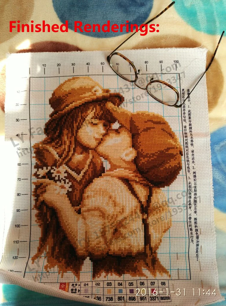 Golden panno Needlework DIY DMC Cross stitch Sets For Embroidery kit 11ct printed cotton thread First Romantic Cross-Stitching | Дом и сад
