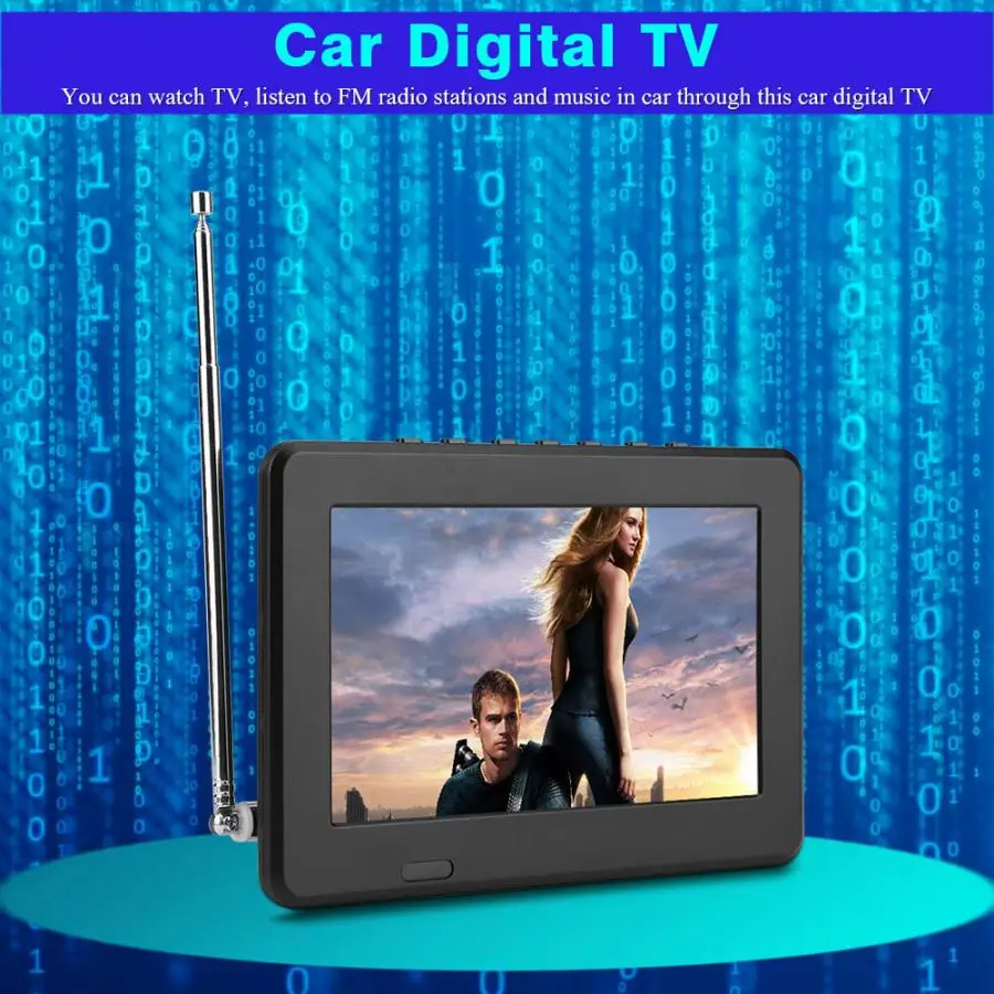 Телевидение Smart Tv Portatil Leadstar Atsc автомобильное Цифровое ТВ Fm Радио 7 дюймов 1080P Стерео Высокая чувствительность Цифровое ТВ телевидение