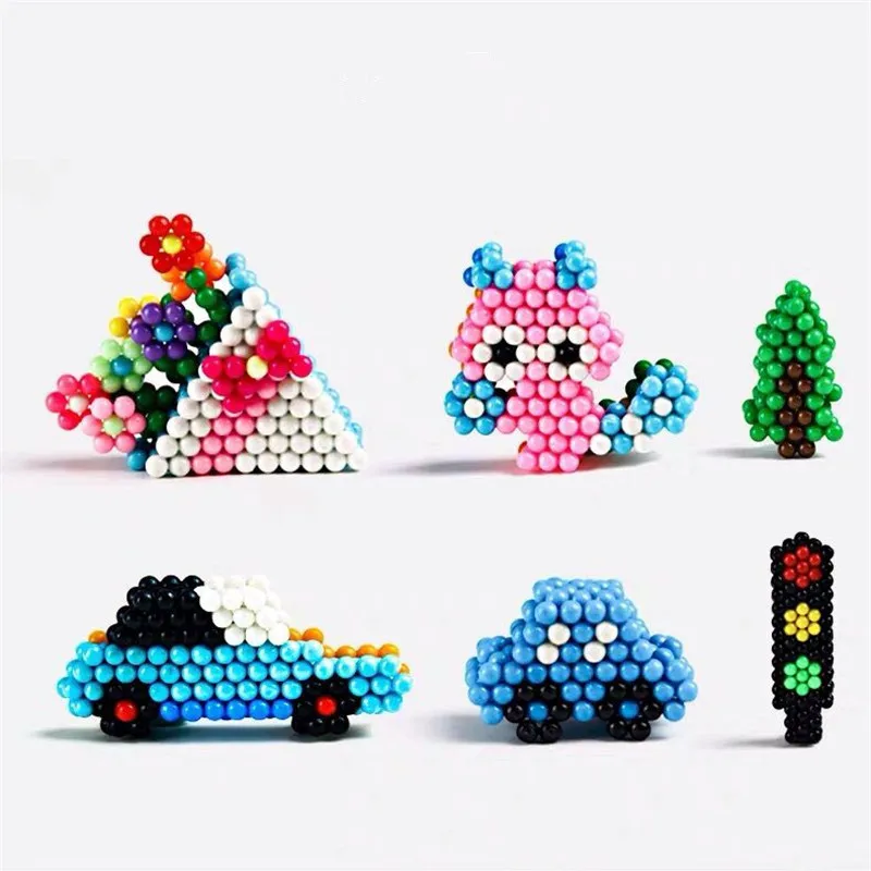 24 Цвет распыления воды бусинами головоломка 3D игрушки для детей Perler бисер запасной блок головоломка Juegos Didacticos Infantiles 200 шт./пакет