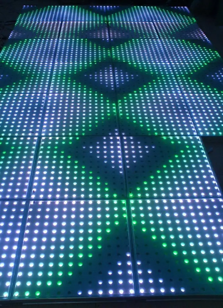 8 PCS/Lot 16 Sensores IP65 Interactive LED Dance Floor Senstive Nightclub 50*50*7.2(cm) | Электронные компоненты и